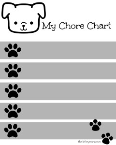 Dog Chore Chart TLY