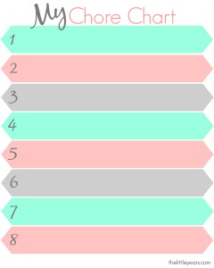 Numbered Chore Chart