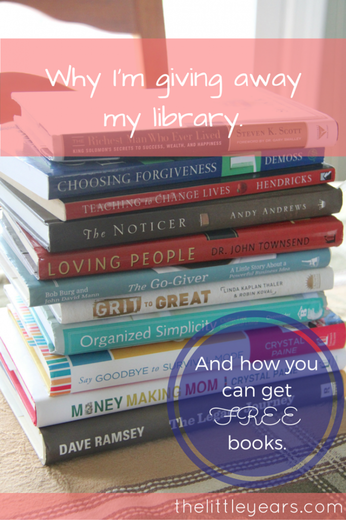 Why I'm giving away my library.