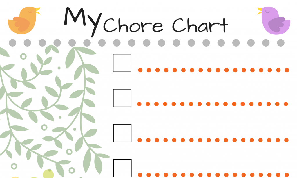 enchanted garden Chore chart