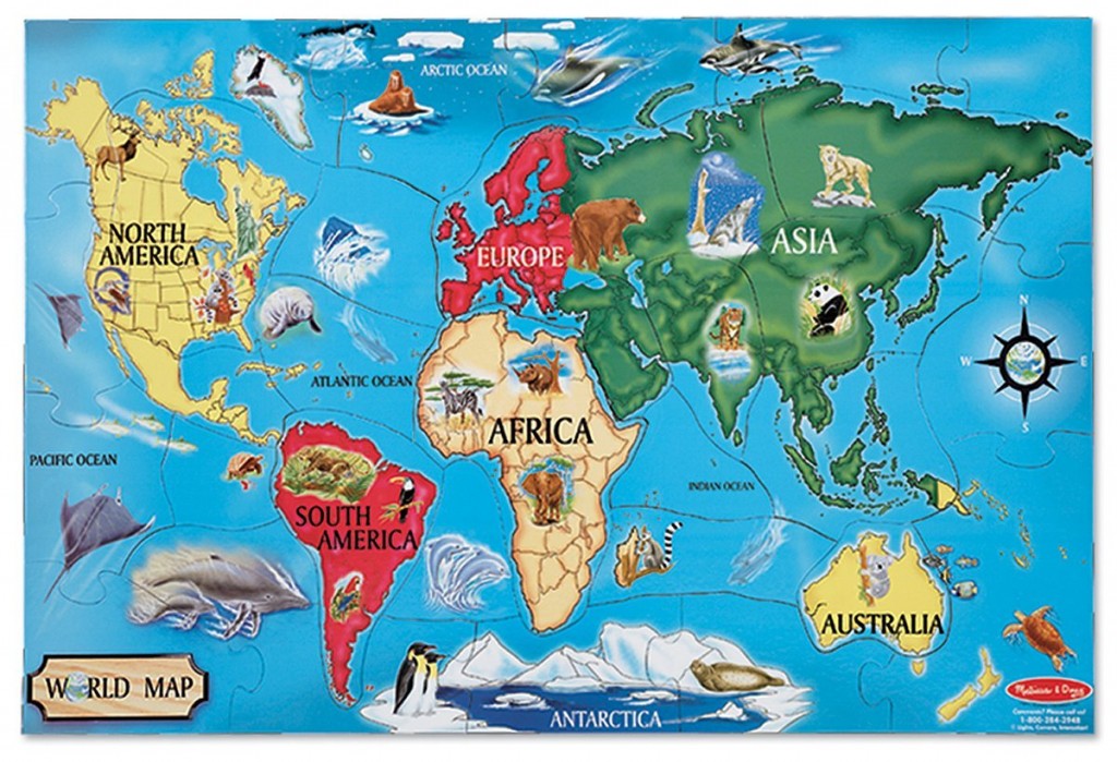 world map puzzle for kids