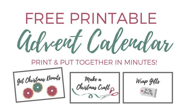 Free Printable Advent Calendar for Kids