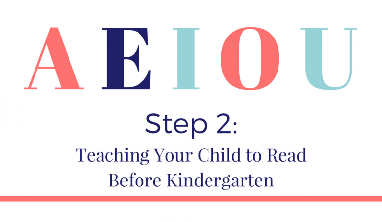 Step 2: Teaching Your Child to Read Before Kindergarten