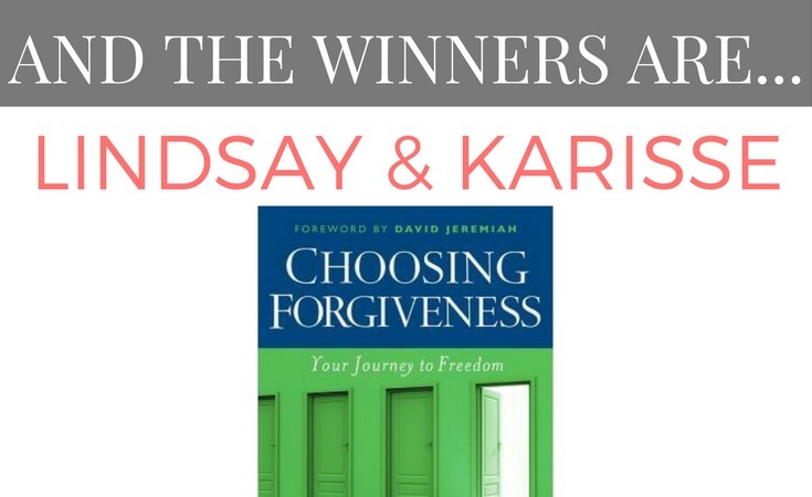 Winners of the “Choosing Forgiveness” Giveaway!